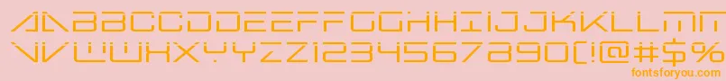 Bansheepilotlaser Font – Orange Fonts on Pink Background