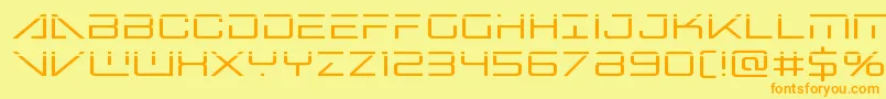 Bansheepilotlaser Font – Orange Fonts on Yellow Background