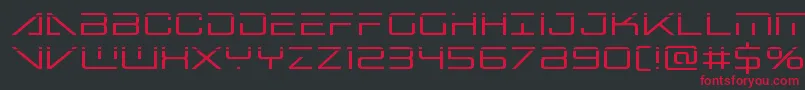 Bansheepilotlaser Font – Red Fonts on Black Background