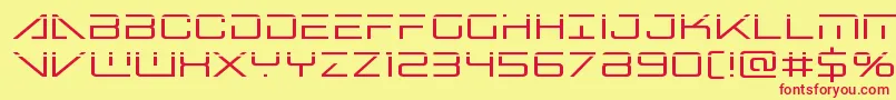 Bansheepilotlaser Font – Red Fonts on Yellow Background