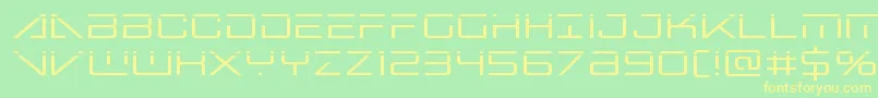 Bansheepilotlaser Font – Yellow Fonts on Green Background
