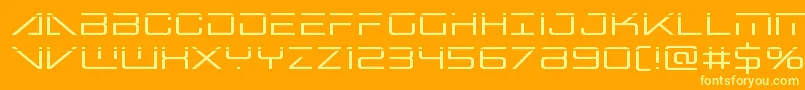 Bansheepilotlaser Font – Yellow Fonts on Orange Background