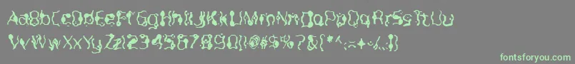 Purple Font – Green Fonts on Gray Background