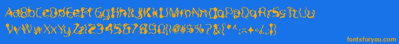 Шрифт Purple – оранжевые шрифты на синем фоне
