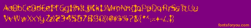 Purple Font – Orange Fonts on Purple Background
