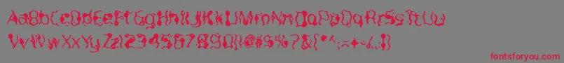 フォントPurple – 赤い文字の灰色の背景