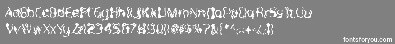 フォントPurple – 灰色の背景に白い文字