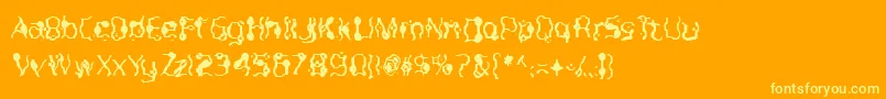 Purple Font – Yellow Fonts on Orange Background