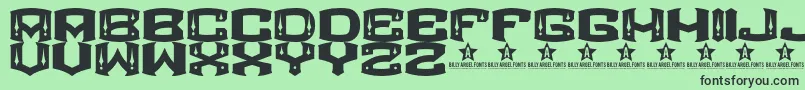 Rocketair Font – Black Fonts on Green Background