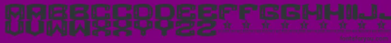 Rocketair Font – Black Fonts on Purple Background