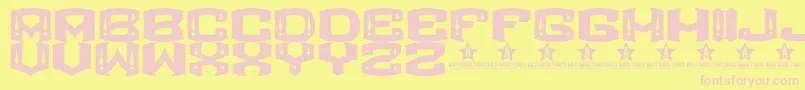 Rocketair Font – Pink Fonts on Yellow Background