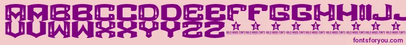 Rocketair Font – Purple Fonts on Pink Background