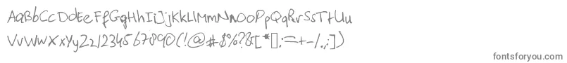 フォントTypischvoornu2014 – 白い背景に灰色の文字