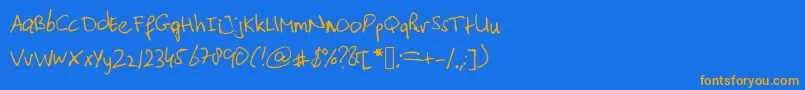 More about Typischvoornu2014 Font Typischvoornu2014 Font – Orange Fonts on Blue Background