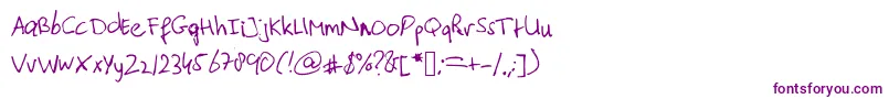 Typischvoornu2014 Font – Purple Fonts on White Background