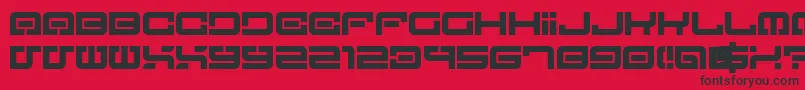 LostInFuture0 Font – Black Fonts on Red Background