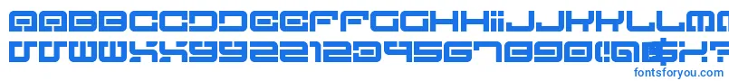 Czcionka LostInFuture0 – niebieskie czcionki