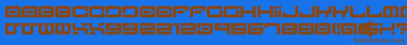 Шрифт LostInFuture0 – коричневые шрифты на синем фоне