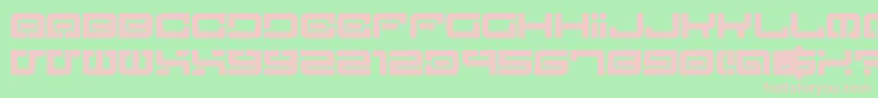 LostInFuture0-fontti – vaaleanpunaiset fontit vihreällä taustalla