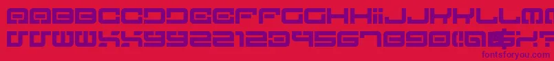フォントLostInFuture0 – 赤い背景に紫のフォント