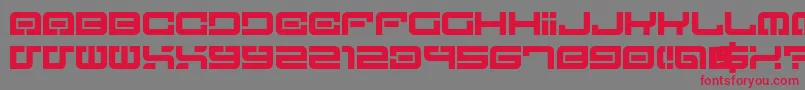 フォントLostInFuture0 – 赤い文字の灰色の背景