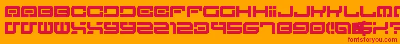 LostInFuture0 Font – Red Fonts on Orange Background