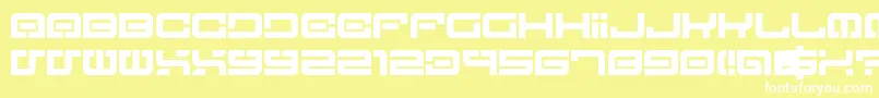 LostInFuture0 Font – White Fonts on Yellow Background