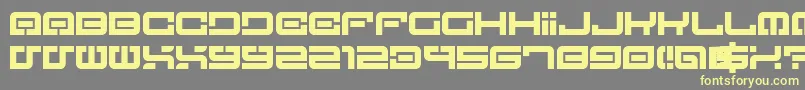 Police LostInFuture0 – polices jaunes sur fond gris