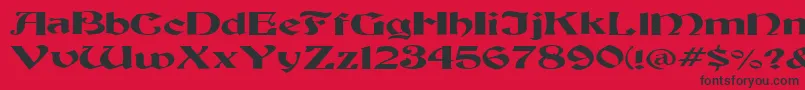 FzJazzy19Ex Font – Black Fonts on Red Background