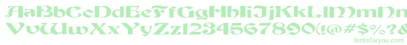 FzJazzy19Ex Font – Green Fonts on White Background