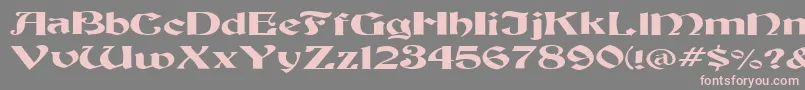 FzJazzy19Ex Font – Pink Fonts on Gray Background