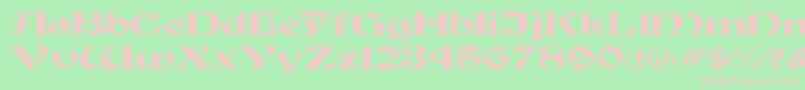 FzJazzy19Ex Font – Pink Fonts on Green Background