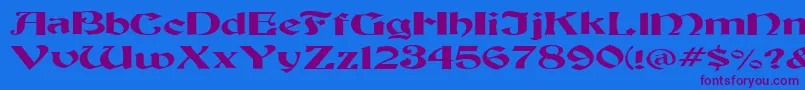 FzJazzy19Ex-Schriftart – Violette Schriften auf blauem Hintergrund