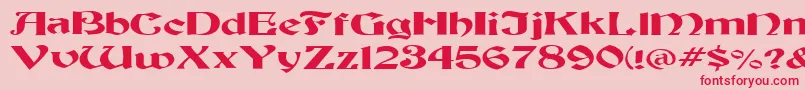 FzJazzy19Ex Font – Red Fonts on Pink Background