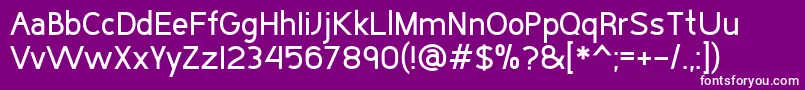 フォントBuckoStdRegular – 紫の背景に白い文字