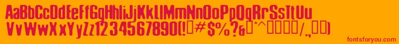 Ellis ffy Font – Red Fonts on Orange Background