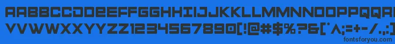 Montroccond Font – Black Fonts on Blue Background