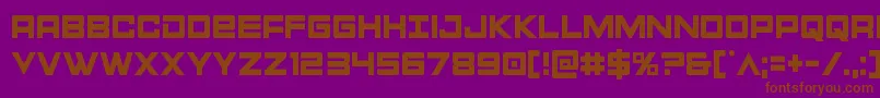フォントMontroccond – 紫色の背景に茶色のフォント