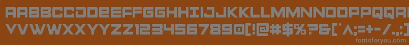 Montroccond-fontti – harmaat kirjasimet ruskealla taustalla