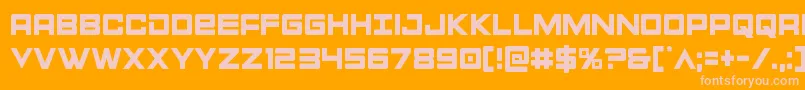 フォントMontroccond – オレンジの背景にピンクのフォント