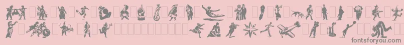 Dfprimitivestwo Font – Gray Fonts on Pink Background