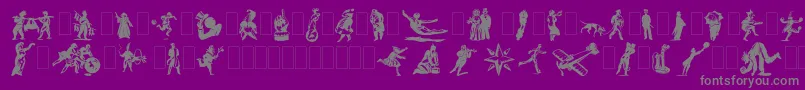 Dfprimitivestwo Font – Gray Fonts on Purple Background