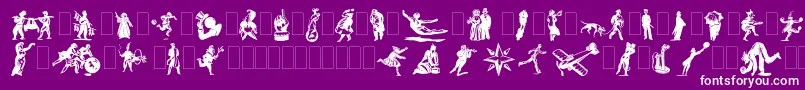 Dfprimitivestwo Font – White Fonts on Purple Background