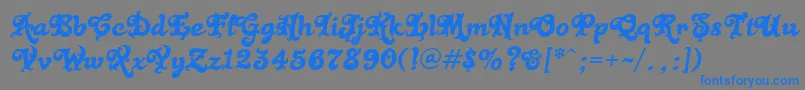 Blackr1 Font – Blue Fonts on Gray Background