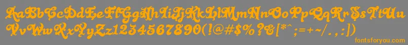 Weitere Informationen zur Blackr1-Schriftart Blackr1-Schriftart – Orangefarbene Schriften auf grauem Hintergrund