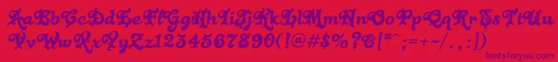 Blackr1 Font – Purple Fonts on Red Background