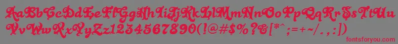 Blackr1 Font – Red Fonts on Gray Background