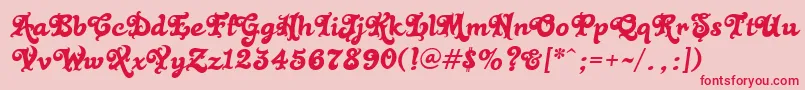 Blackr1 Font – Red Fonts on Pink Background