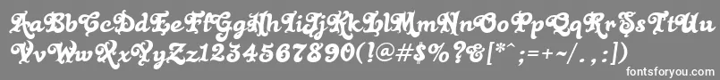フォントBlackr1 – 灰色の背景に白い文字