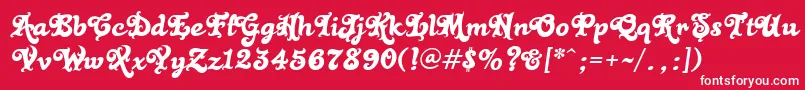 Blackr1 Font – White Fonts on Red Background
